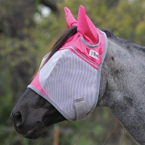 img 2 attached to 🐴 Cashel Crusader Horse Fly Mask with Ears - Standard Size, Horse - Pink
