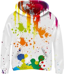 img 4 attached to Linnhoy Colorful Hoodies Crewneck Sweatshirt Outdoor Recreation in Hiking & Outdoor Recreation Clothing