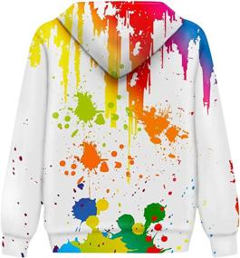 img 3 attached to Linnhoy Colorful Hoodies Crewneck Sweatshirt Outdoor Recreation in Hiking & Outdoor Recreation Clothing