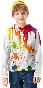 img 2 attached to Linnhoy Colorful Hoodies Crewneck Sweatshirt Outdoor Recreation in Hiking & Outdoor Recreation Clothing