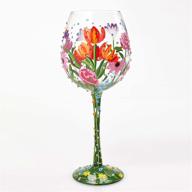 super bling lolita wine glass - 22 oz. hand-painted artisan design for spring логотип