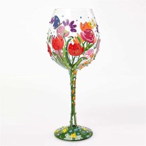 img 3 attached to Super Bling Lolita Wine Glass - 22 oz. Hand-painted Artisan Design for Spring