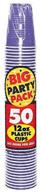 amscan big party pack, 50 count durable plastic cups, new purple (pack of 1) logo