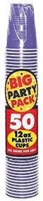 img 3 attached to Amscan Big Party Pack, 50 Count Durable Plastic Cups, New Purple (Pack of 1)