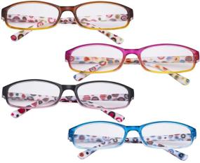 img 3 attached to Elevate Your Style with Eyekepper 4 Pack Ladies Reading Glasses - Trendy Readers with Vibrant Polka Dots Design for Women Reading +0.50