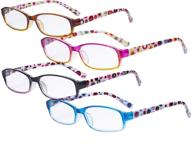 elevate your style with eyekepper 4 pack ladies reading glasses - trendy readers with vibrant polka dots design for women reading +0.50 logo