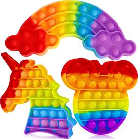 img 4 attached to 🌈 Rainbow Popits Sensory Fidget Toy