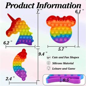 img 3 attached to 🌈 Rainbow Popits Sensory Fidget Toy