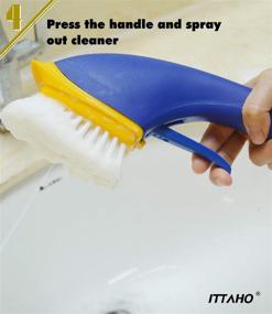 img 2 attached to 🧼 ITTAHO Large Grout and Tile Scrub Brush with Soap Dispenser - Heavy Duty 3-in-1 Floor, Walls, Shower, and Kitchen Cleaning Brush for Countertop, Sink, Bathroom, and Tile
