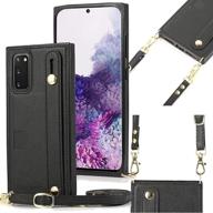 📱 samsung galaxy s20 fe 5g wallet case with adjustable crossbody strap and kickstand - kb black by zyzx logo