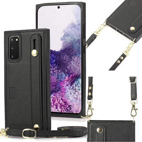 img 4 attached to 📱 Samsung Galaxy S20 FE 5G Wallet Case with Adjustable Crossbody Strap and Kickstand - KB Black by ZYZX