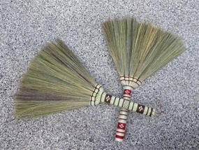 img 3 attached to 🌾 16-inch Natural Grass Asian Duster Whisk Broom with Thai Bamboo Handle - Handmade Wooden Sweeper for Efficient Dusting