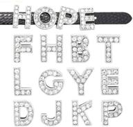 130pcs 8mm slide rhinestone alphabet letters a-z for slide wristbands/bracelets, jewelry making charms logo