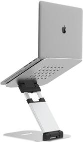 img 4 attached to 🖥️ Herigu Laptop Stand: Adjustable, Portable & Heat-Vented - Compatible with Laptops up to 17''