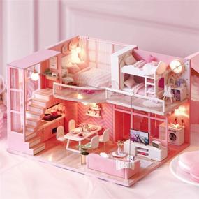 img 2 attached to 🏠 Ogrmar Miniature Furniture Apartment for Dollhouse