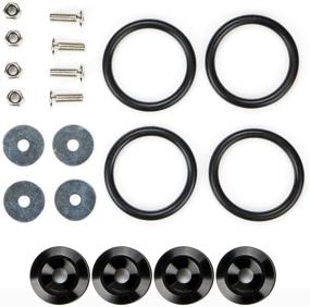 img 3 attached to 🚗 Enhance Your Car's Style & Convenience with JDM Bumper Quick Release Fasteners - Set of 4 O-Rings (Black)