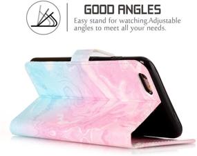 img 1 attached to 📱 JanCalm iPhone 6S Wallet Case – Premium PU Leather Flip Cover with Card/Cash Slots and Stand for iPhone 6/6S (4.7 inch) – Includes Crystal Pen (Pink/Sky Blue)