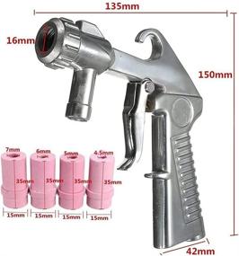 img 3 attached to 🔫 Versatile Sandblaster Air Siphon Feed Blast Gun with Ceramic Tips for Efficient Abrasive Sand Blasting - Includes 4 Ceramic Nozzles