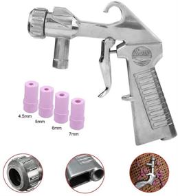 img 1 attached to 🔫 Versatile Sandblaster Air Siphon Feed Blast Gun with Ceramic Tips for Efficient Abrasive Sand Blasting - Includes 4 Ceramic Nozzles