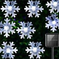 illuminate your christmas with darknessbreak christmas solar lights snowflake decor: 32ft of festive outdoor solar christmas lights for xmas tree and outdoor decorations, featuring 50 leds логотип