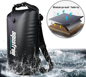 img 2 attached to 🌊 Versatile 30L Black Waterproof Dry Backpack for All Water Sports - Ideal for Kayaking, Boating, Rafting, Swimming, Fishing, Surfing, Diving, Snorkeling, and More!