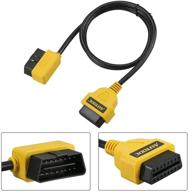 obd ii obd2 16 pin extension cable with angled connectors - 1m / 3.3 feet | car engine diagnostic tool logo