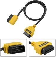 obd ii obd2 16-сильный удлинительный кабель с угловыми разъемами - 1 м / 3,3 фута | автомобильный инструмент для диагностики двигателя. логотип