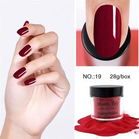 img 3 attached to Dark Red Wine Rossi Nail Dipping Powder Kit (No.19) - 28g/Box