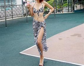 img 2 attached to 👙 Ayliss Chiffon Printed Swimsuit: Stylish Women's Clothing for Beach Fashion