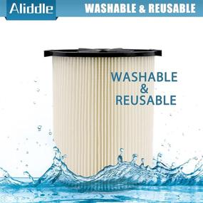 img 1 attached to 🌀 VF4000 Replacement Cartridge Filter - Compatible with Ridgid, Husky, Craftsman Wet Dry Vacs - 5 to 20-Gallon - 2 Pack