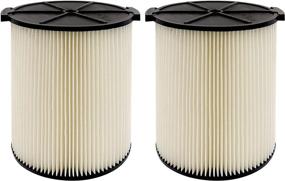 img 4 attached to 🌀 VF4000 Replacement Cartridge Filter - Compatible with Ridgid, Husky, Craftsman Wet Dry Vacs - 5 to 20-Gallon - 2 Pack