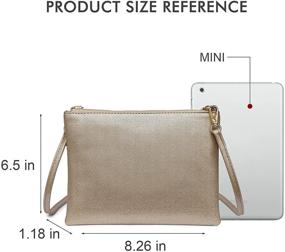 img 2 attached to Women's Crossbody Bag: Small Shoulder Purse & Handbag with Vegan Leather, Clutch Wallet - Detachable Strap Included