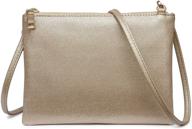 women's crossbody bag: small shoulder purse & handbag with vegan leather, clutch wallet - detachable strap included logo