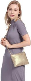 img 3 attached to Women's Crossbody Bag: Small Shoulder Purse & Handbag with Vegan Leather, Clutch Wallet - Detachable Strap Included