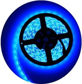 img 4 attached to 🔵 Alarmpore(TM 16.4ft/5m Cuttable Waterproof Flexible Blue LED Strip Light, IP65 Water-Resistant, 300 Units 5050 LEDs Lighting String Tape