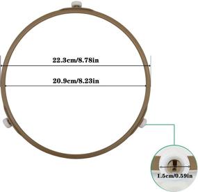 img 3 attached to Large 8.7 Inch Microwave Turntable Ring | Support Roller for Microwave Oven Tray | Glass Plate Tray Wheel Ring (Set of 2)