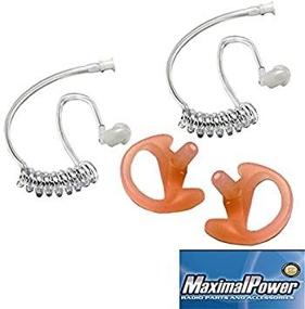 img 2 attached to MaximalPower Twist On Replacement Acoustic Tube With Medium Replacement Earmolds (Left And Light) For 2-Way Radio Headsets (4 Pack)