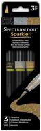 ✨ spectrum noir sparkle glitter brush pen metallics - enhance your creativity with this 3-piece set (specn-spa-met3) logo