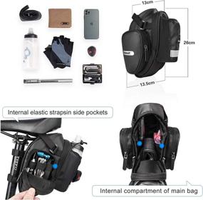 img 1 attached to Bicycle Saddle Bag with Water Bottle Holder - Rhinowalk Under Seat Pack Storage for Mountain and Road Bikes