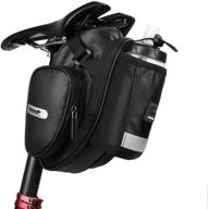 bicycle saddle bag with water bottle holder - rhinowalk under seat pack storage for mountain and road bikes logo