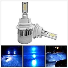 img 2 attached to 🔵 Torofibi Ice Blue LED Headlight Bulbs Conversion Kit - Hi/Lo Dual Beam, 9007 HB5, 72w 7600lm 6000K Cool Blue, All-in-One Replacement Kit for LED Headlights