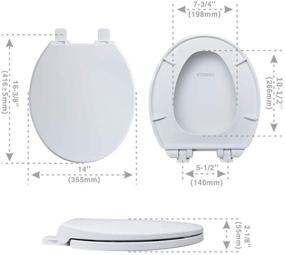img 2 attached to 🚽 Hygienic Round Toilet Seats: Antibacterial Plastic for Extra Safety and Comfort