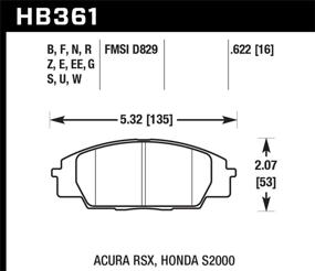 img 1 attached to Hawk Performance HB361Z.622 Ceramic Brake Pads for Improved Performance