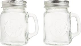 img 4 attached to 🐔 Clear 5 oz Circleware Mason Jar Rooster Mug Salt and Pepper Shakers