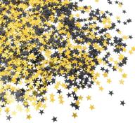 💫 black gold shiny table confetti for wedding party holiday decorations - 50g (approximately 4100 pieces) - perfect for diy crafts логотип