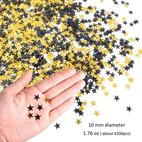 img 1 attached to 💫 Black Gold Shiny Table Confetti for Wedding Party Holiday Decorations - 50g (Approximately 4100 Pieces) - Perfect for DIY Crafts