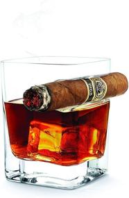 img 4 attached to 🥃 Corkcicle Double Old Fashioned Glass with Convenient Built-In Cigar Rest - Perfect for Cigar Enthusiasts