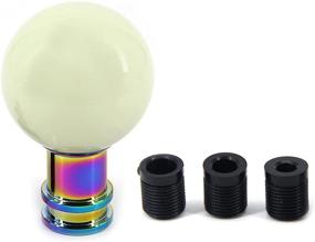 img 4 attached to Gear Shift Knob Lever Shifter Head White Round Cue Luminous Ball Fit For Most Automatic Manual Vehicles 5 6 Speed