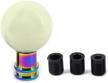 gear shift knob lever shifter head white round cue luminous ball fit for most automatic manual vehicles 5 6 speed logo