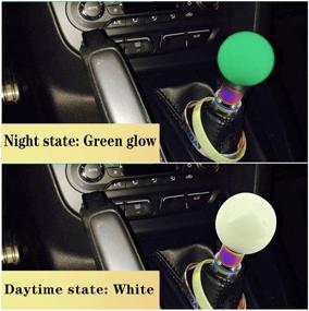 img 3 attached to Gear Shift Knob Lever Shifter Head White Round Cue Luminous Ball Fit For Most Automatic Manual Vehicles 5 6 Speed
